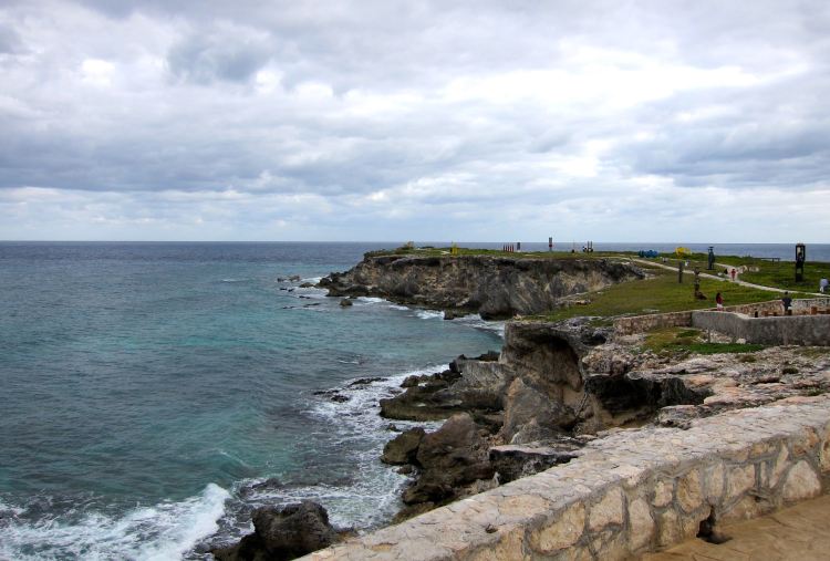 The view from the edge of the island 